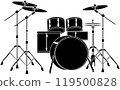Drum silhouette material 119500828