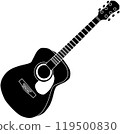 acoustic guitar silhouette material 119500830