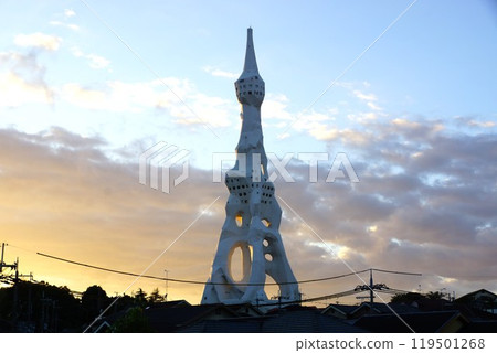 Great Peace Prayer Tower: PL Tower in the evening Great Peace Prayer Tower: PL Tower in the evening 119501268