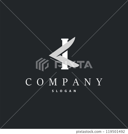 Minimal Initial K Letter Logo, Modern And Luxury Geometric Design, Icon Vector Template Element 119501492