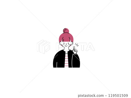 一個女孩提供建議的插圖 一個女孩提供建議的插圖 119501509