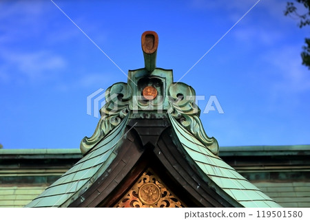 神社屋頂(葛飾區熊野神社) 神社屋頂(葛飾區熊野神社) 119501580