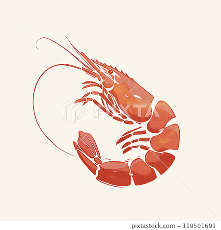 Illustration of shrimp Illustration of shrimp 119501691