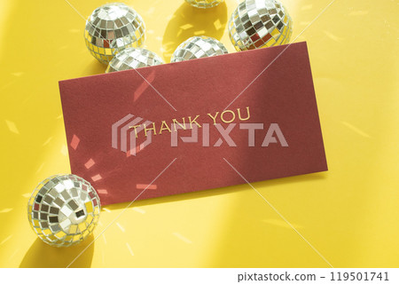 Christmas decorations and thank you card 119501741