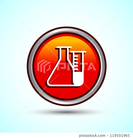 Lab Flask Icon Design Illustration, Chemical flask Icon For Apps and Websites 119501965