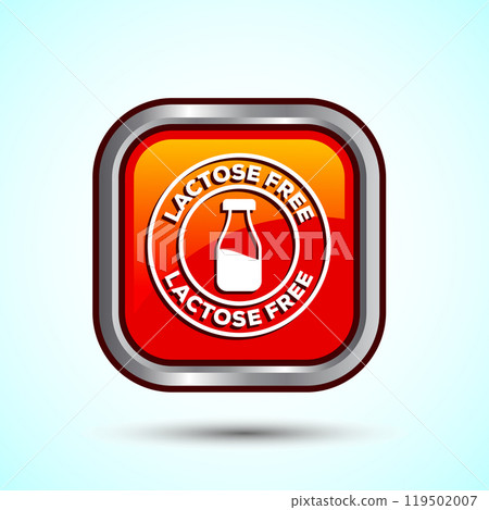 Lactose Free Icon Design Illustration, Healthy Food Concept 119502007