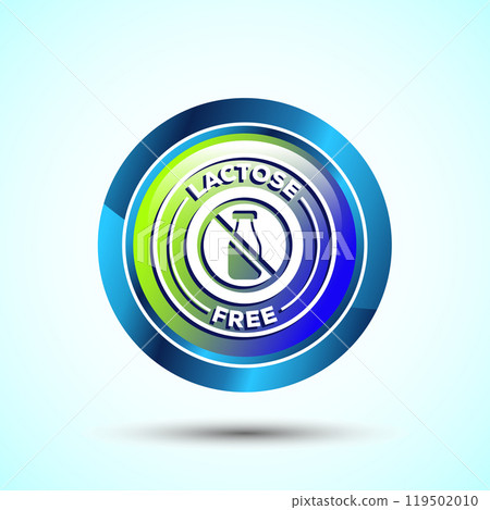 Lactose Free Icon Design Illustration, Healthy Food Concept 119502010
