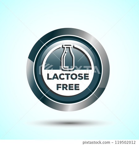 Lactose Free Icon Design Illustration, Healthy Food Concept 119502012