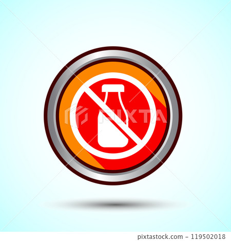 Lactose Free Icon Design Illustration, Healthy Food Concept 119502018