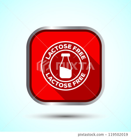 Lactose Free Icon Design Illustration, Healthy Food Concept 119502019
