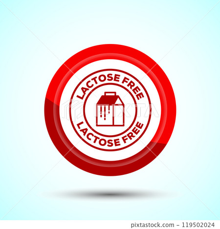 Lactose Free Icon Design Illustration, Healthy Food Concept 119502024