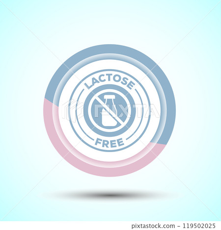 Lactose Free Icon Design Illustration, Healthy Food Concept 119502025