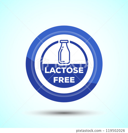 Lactose Free Icon Design Illustration, Healthy Food Concept 119502026