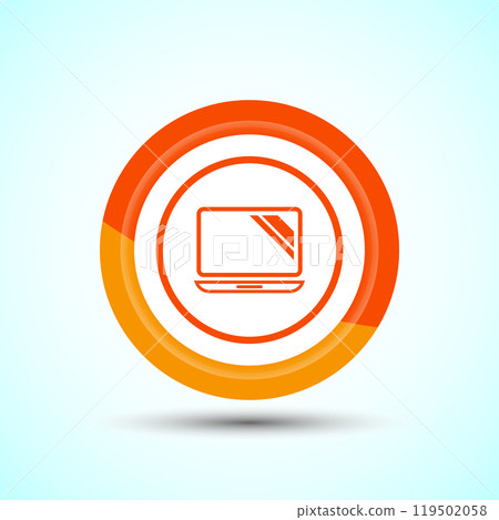 Laptop Icon Design Illustration, Computer Icon For Apps and Websites 119502058