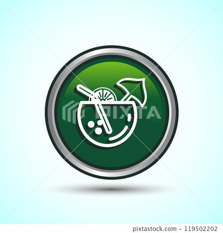 Tropical Drink Icon Design Illustration, Icon For Apps and Websites 119502202
