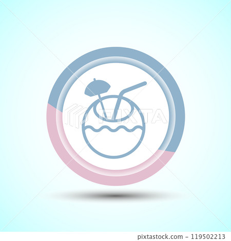 Tropical Drink Icon Design Illustration, Icon For Apps and Websites 119502213