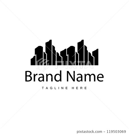 Modern City Building Logo Design, Luxurious and Simple Urban Architecture 119503069