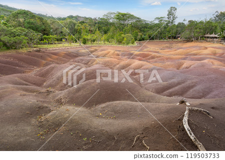 Nature's Color Palette: The Seven Colors of the Earth in Mauritius. 119503733