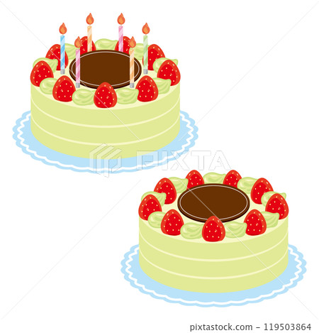 Matcha decoration cake set 119503864