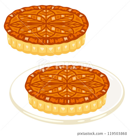 Galette des roissettes on a plate 119503868