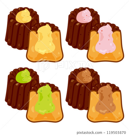 Cream-filled canelé set 1 119503870