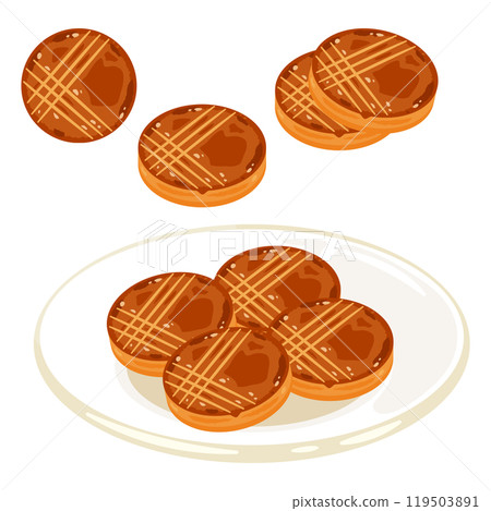 Galette Bretonne set on a plate Galette Bretonne set on a plate 119503891