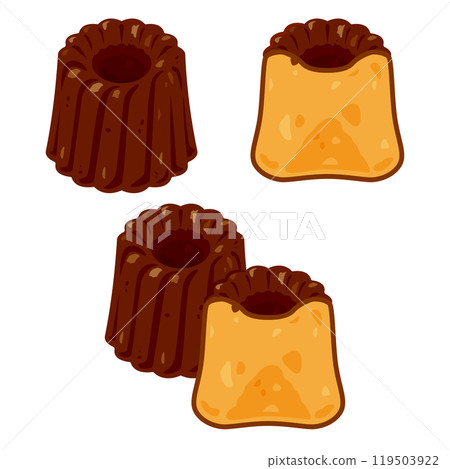Simple canelé set 119503922
