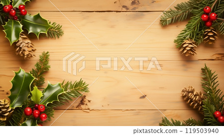 Holly Christmas Texture 1 119503940