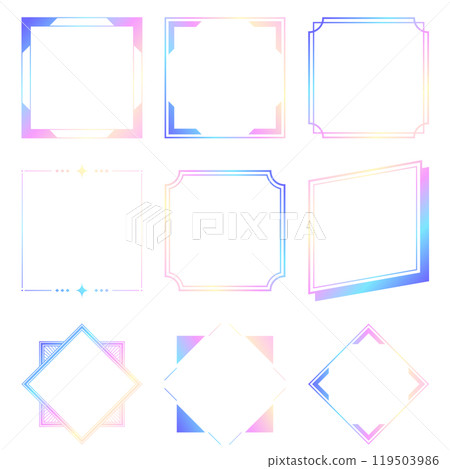 鏡框材質套裝_全像圖 119503986