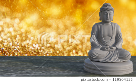 The buddha for religion or background concept 3d rendering. 119504135