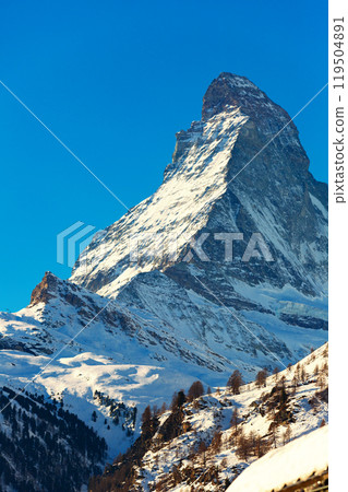 Majestic view of Matterhorn in Switzerland Majestic view of Matterhorn in Switzerland 119504891