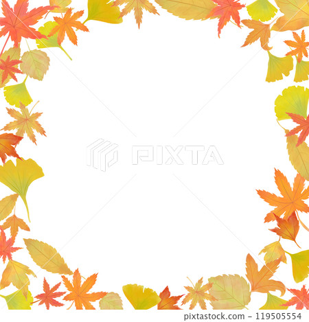 秋葉圖框方形 秋葉圖框方形 119505554