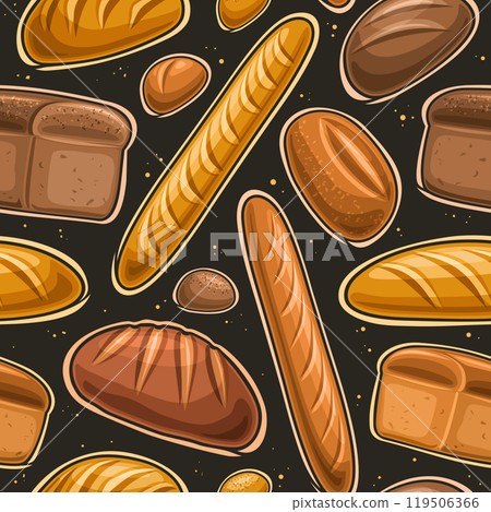 Vector Bread Seamless Pattern Vector Bread Seamless Pattern 119506366
