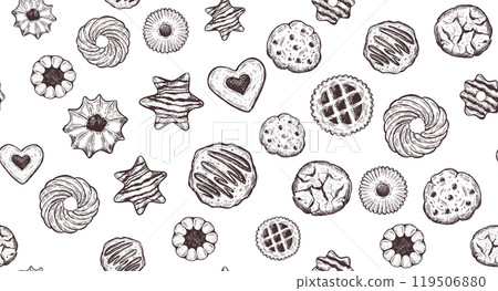 Cookie set hand drawn illustration.	 119506880
