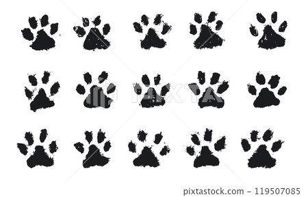 footprint, silhouette, vector 119507085