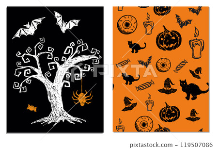 halloween, pumpkin, vector 119507086