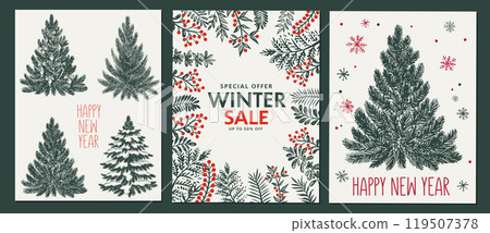 tree, christmas, vector 119507378