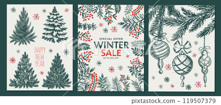 tree, christmas, vector 119507379