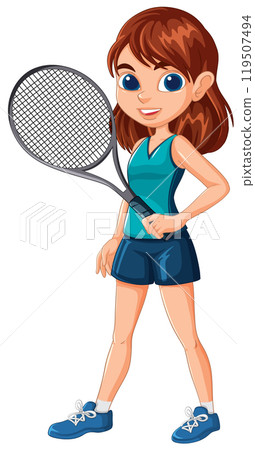 Young Female Tennis Player Young Female Tennis Player 119507494