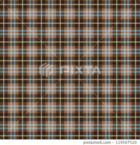 Classic Brown and Blue Tartan Pattern 119507520