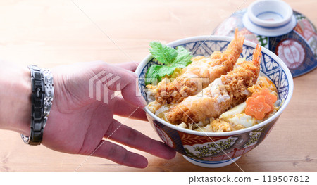 Shrimp fried salmon Shrimp fried salmon 119507812