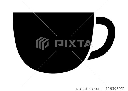 Coffee cup silhouette icon 119508051