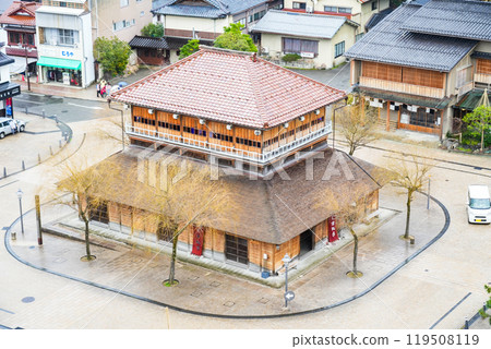 從上方看山代溫泉中心的Kosoyu(石川縣加賀市) 從上方看山代溫泉中心的Kosoyu(石川縣加賀市) 119508119