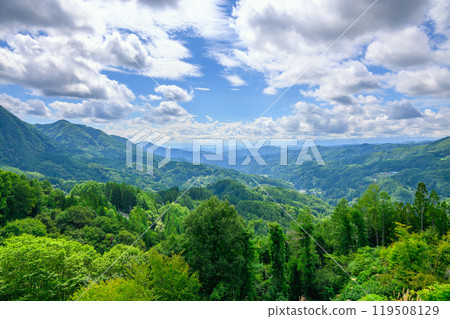 從Obotoge展望台看到的壯麗景色[長野市稔成] 119508129