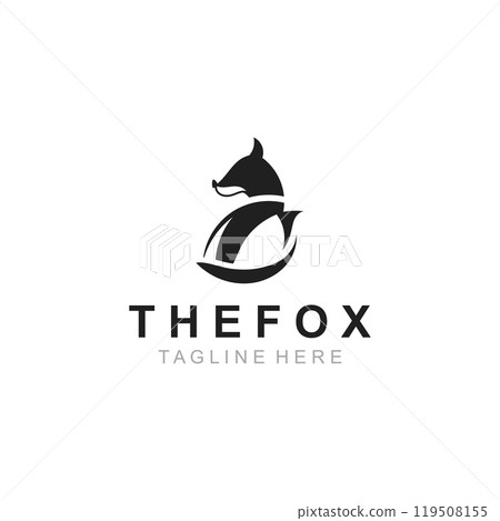 Wild Fox animal Logo Design, Emblem minimal foxes, abstract orange fox Concept Wild Fox animal Logo Design, Emblem minimal foxes, abstract orange fox Concept 119508155
