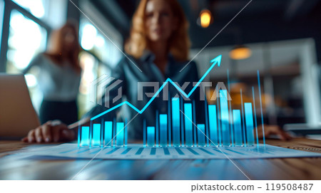 Businessperson delves into economic reports to forecast upcoming trends Businessperson delves into economic reports to forecast upcoming trends 119508487