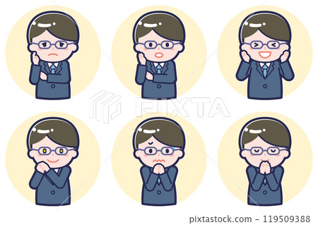 Male teacher pose set_04 Male teacher pose set_04 119509388