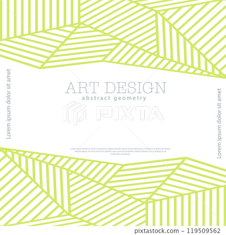 Creative idea of linear design of a cover, booklet or brochure. The template of the corporate layout of the corporate identity. An idea for an individual interior, decoration and creative design 119509562