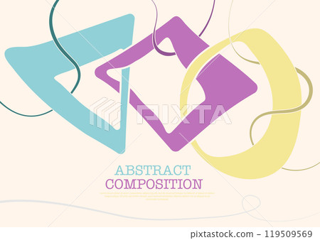 Abstract background with deformed shapes and lines. A simple color composition for posters, posters, banners, covers Abstract background with deformed shapes and lines. A simple color composition for posters, posters, banners, covers 119509569