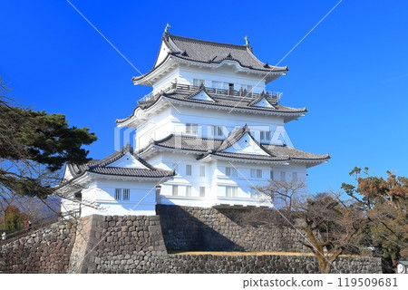 [Kanagawa Prefecture] Odawara Castle tower on a clear day 119509681